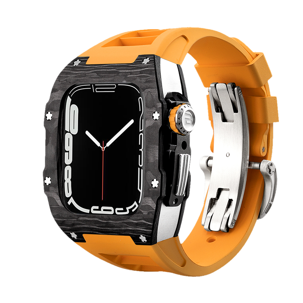 AppleWatch Case Racing Black 44 45 腕時計 - 腕時計(デジタル)